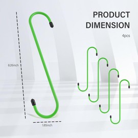 Stacool 4PCS Brake Caliper Hangers,Brake Caliper Tool/Brake Caliper Compression Tool for Changing Brake Pads,Braking,Universal Automotive Tools Brake Caliper Hooks with Rubber Caps (4, Green)