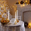 FPOO Flameless Taper Candles Flickering with Remote Timer, 4PCS Battery