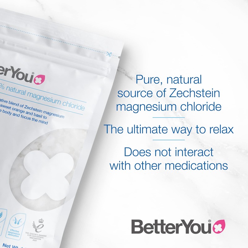BetterYou Magnesium Mind Bath Flakes, Blend of Pure Zechstein Magnesium
