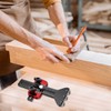 Adjustable Sliding Roller, Three-Wheel Sliding Guide Roller, Black Aluminium Alloy