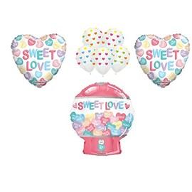 Sweet Love Valentine's Day Balloons Decorations Gift Gumball Conversation Hearts candy