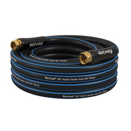 Fevone 25 ft Garden Hose, 2-Year Warranty, Heavy Duty Water Hose, Hybrid Polymer, Kink Resistance, Flexible, Durable, Solid Brass Fittings, 3/4" GHT, 5/8" ID, 600 PSI,