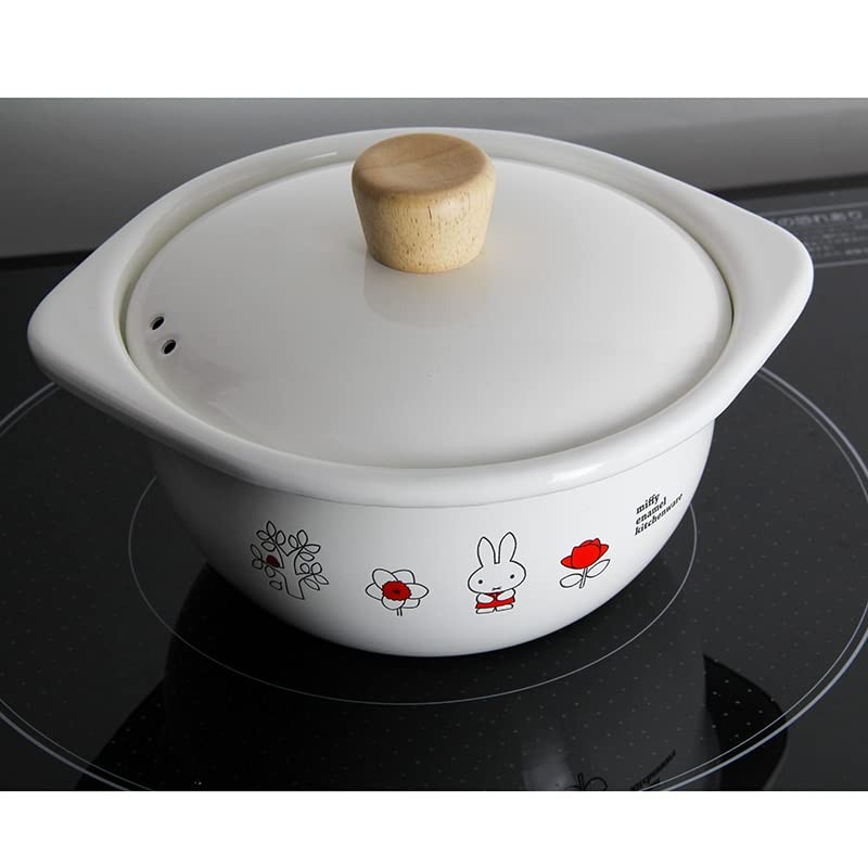 GoodPlus (GoodPlus+) Enamel Miffy Enamel (Cocotte 15cm) Resistant to both