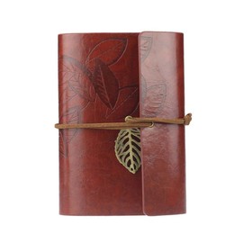 MAGICLULU 2pcs Vintage Style Dark Pattern Pu Cover Loose-leaf Blank Notebook Journal Travel Diary Jotter for Writing Drawing and Sketching s