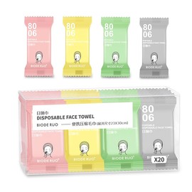 20 pcs Compressed Towels for Travel, HOMIOVE Portable Thick Disposable Compressed Face Washcloths, Large Camping Cotton Soft Reusable Compression Towels for Home Hotel Guests Salon Outdoor Activities