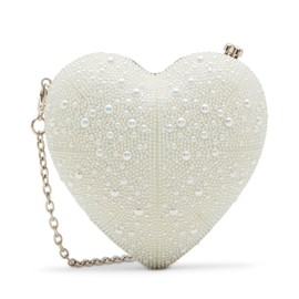 Betsey Johnson Women's Stole My Heart Clutch/Crossbody, Pearl, One Size