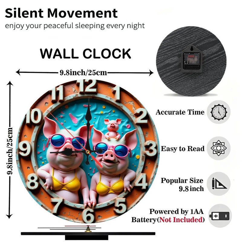 10-Inch Custom Wooden Clock that is a Miniature Model of