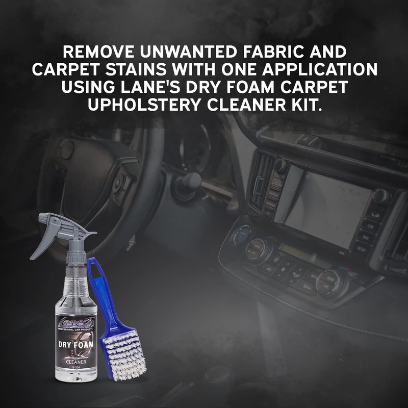LANE'S Dry Foam Carpet Cleaner & Scrub Brush Kit -