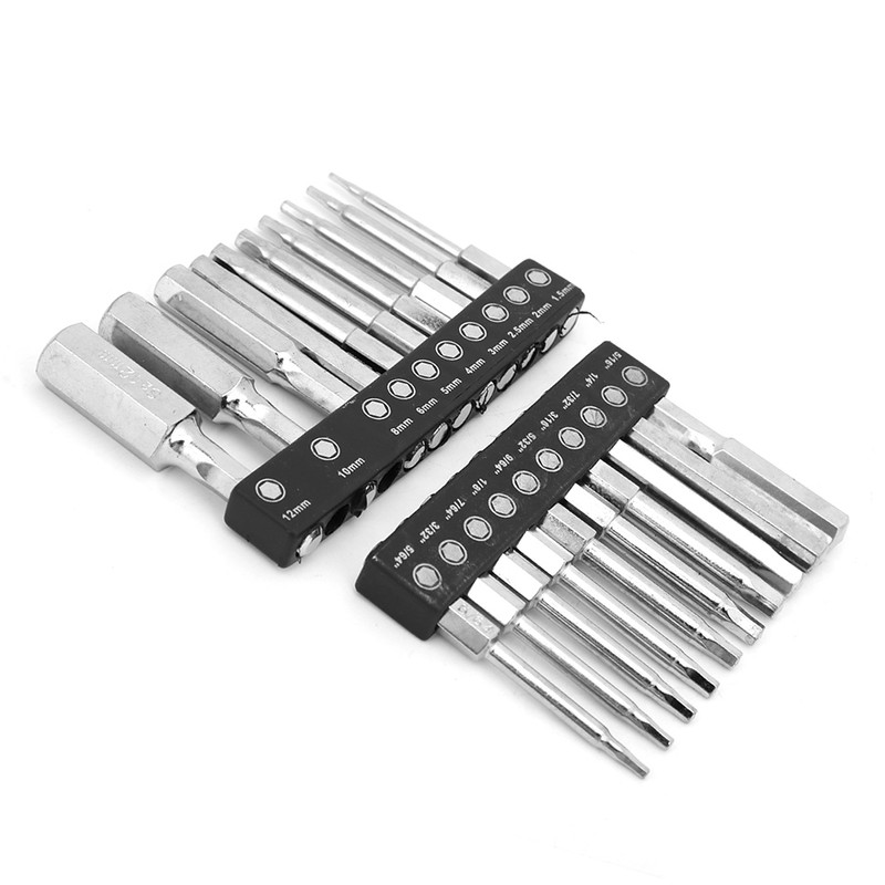 20pcs Hex Head Magnetic Bits Set 1/4 Inch Quick Release