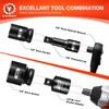 BLACKROBOT 3/8" Drive Magnetic Impact Socket Set, 8-Piece Shallow Socket