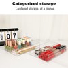 JessLab Acrylic Drawer Organizer, 2-Pack Clear Storage Boxes with 2