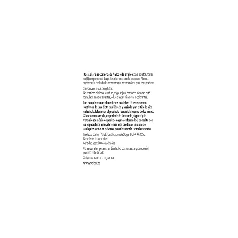 Solgar Folacin (Folic Acid) 400 µg Tablets - Pack of