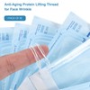 Mikabila (03)300pcs Kollagen Seidenfäden, Kollagen Seidenfäden für Seidenfaden Lifting Fadenlifting