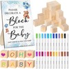 Qilery 75 Pcs Baby Shower Games Sign Kit Including Decorate