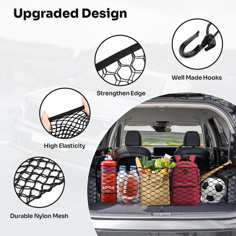 Canvcle Trunk Cargo Net for 2014-2025 Kia Sorento Accessories Envelope