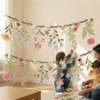 48Pcs Reusable Flower Fairy Banner Kit - Double-Sided PVC Garden