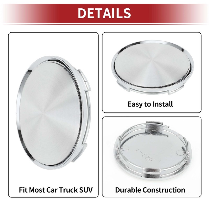 A ABSOPRO Hub Cap 63 mm Universal Wheel Hub Caps