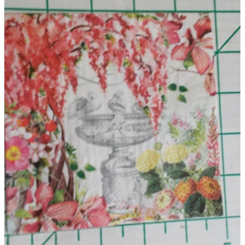 Michel Design Works Two Decorative Cocktail Napkins for Decoupage "In