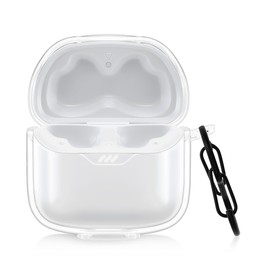 kwmobile Earphones Case Compatible with JBL Tune Flex - Crystal TPU Two-Part Earbuds Case - Transparent