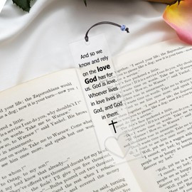 Acrylic Christian Bookmarks for Reading Women Bible Accessories Religious Book Mark First Communion Gift for Boys Girls Friends Daughter Son Book Lover Book Marker for School Office Church