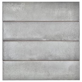 Tenedos USCT 3x12 Light Grey Rustic Ceramic Wall Tile Subway Brick Texture for Kitchen Backsplash Bathroom Shower Accent Walls 12 Sq Ft Per Box