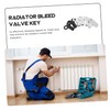 Mipcase Utility Key for Radiator Bleeding 6pcs Metal Radiator Valve
