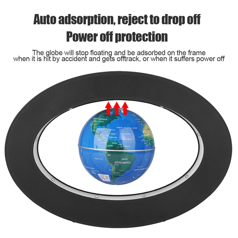 Electronic Magnetic Levitation Floating Globe with LED Light Home Office