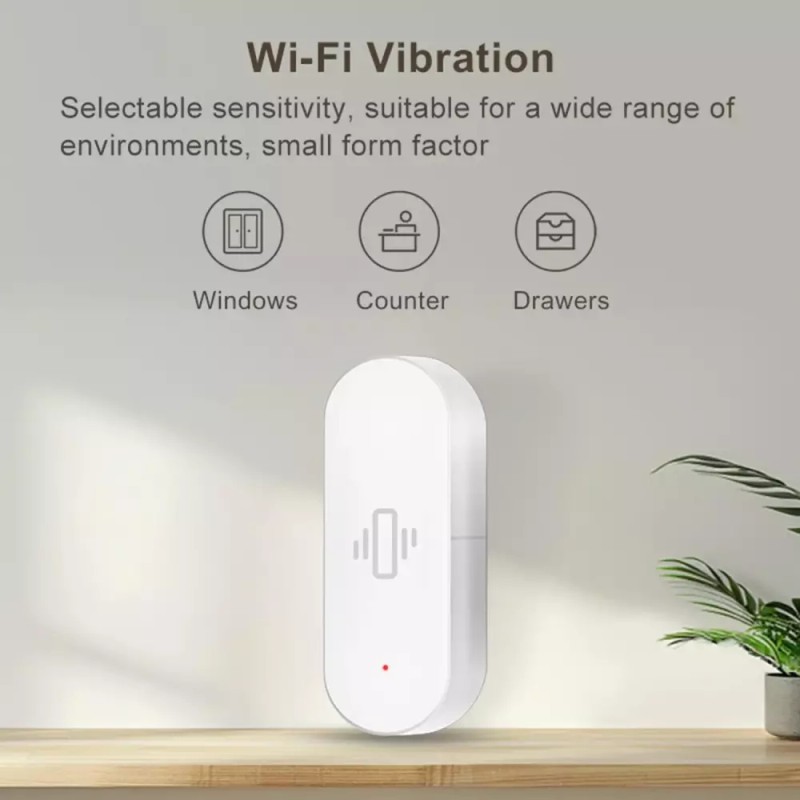 Alexa WiFi 진동 센서 앱 알림 기능이 있는 스마트 도어