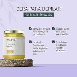 HEBBE - Cera Española Miel 2 piezas | Exfoliante Natural | Retira Impurezas | Minimiza Crecimiento Vello | Ideal para Todo Tipo de Piel | Formula Mejo