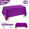 JALANCY 4 Pack Rectangle Tablecloth 60x102 Inch Purple Table Cloth