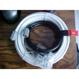 Coax RV Trailer 20' Coax Car house WHITE, 3' BLACK TV Receptacle COAX CABLE & TACKS