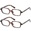kunchu Reading Glasses for Women Men - Small Square Stylish