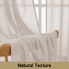 Lecloud Serena Semi Sheer Linen Curtains 63 Inch Length Set