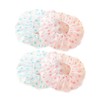 minkissy Plastic Shower Cap Pack Fashion Bath Hat for Women
