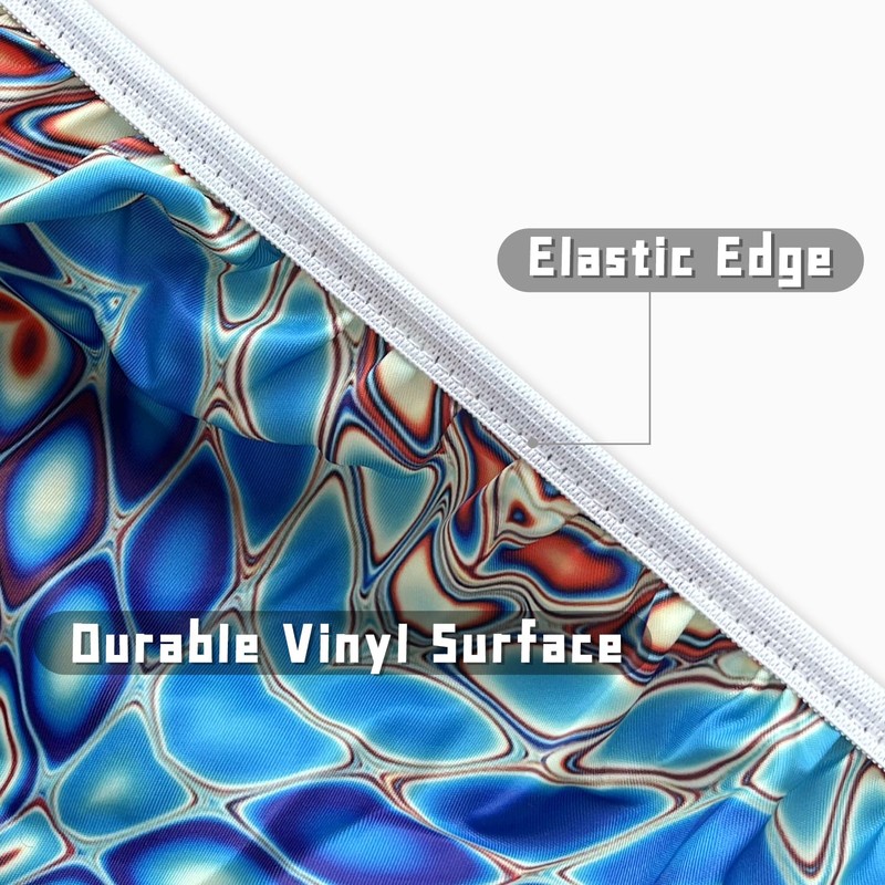 Round Fitted Tablecloth with Elastic Round Outdoor Tablecloths Round Elastic