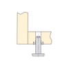 Emuca 2020805 Articulated leveller foot for furniture, M10x30mm, Set of