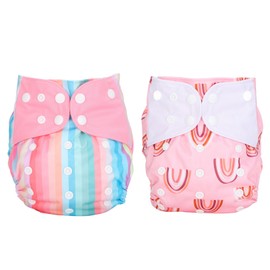 2Pcs Baby Diapers Breathable Washable Reusable Toddler Training Pants for Children 3 to 15kg
