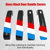 FZJDSD Gloss Black Door Handle Covers with Smart Key Cutout