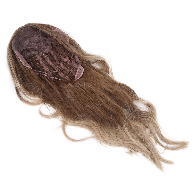 Women Long Wavy Light Blonde Wig Lady Fashionable Cosplay Party
