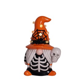 4horizonsales Light Up Ceramic Halloween Witch Gnomie Tree Decor Tabletop B/O 4Hr Timer 73484W
