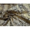 Metallic Snake Skin Print Python Leopard Animal Fabric Linen Look