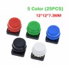 Unbranded 25pcs Tactile Push Button Switch Momentary Micro 12*12*7.3MM +