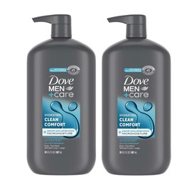 Dove- Gel de baño y ducha Men+Care Hydrating Clean Comfort Body Wash para hombres con microesferas nutritivas durante 24 horas