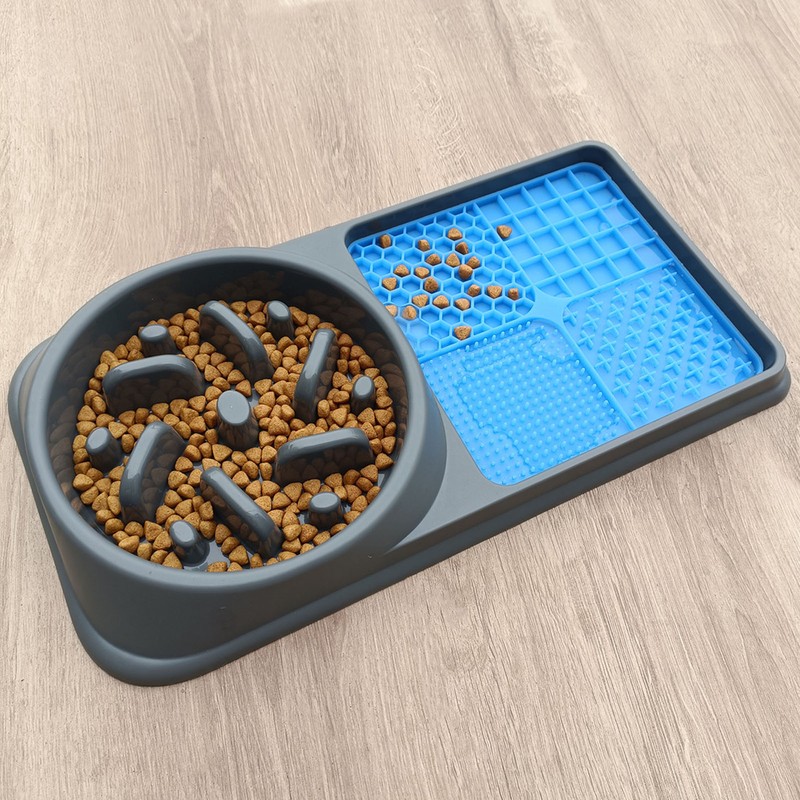 2 in 1 Slow Feeder Dog Bowls and Licking Mat