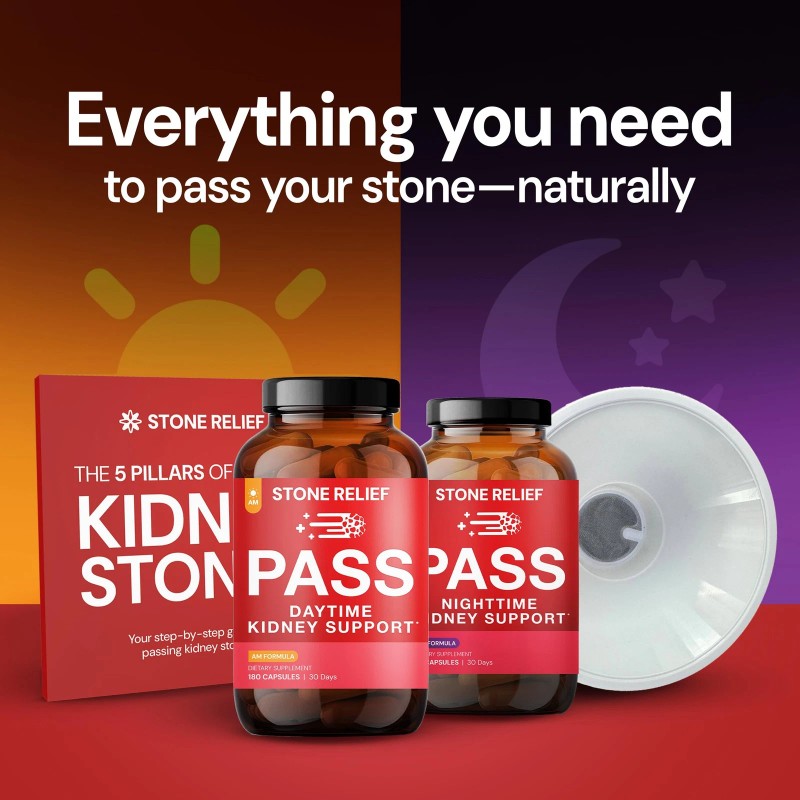 STONE RELIEF Pass Bundle - 24/7 Herbal Kidney Support for