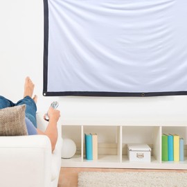 Operitacx 1Set Foldable Projector Screen Portable Movie Screen with Crease Design for Indoor Outdoor Use for Home Theater Camping Weddings and Presentations