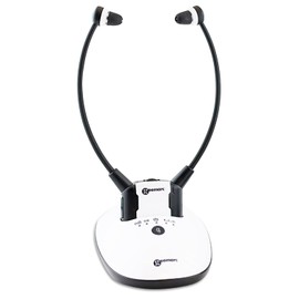 Sonic Alert CL7350 Opti Wireless Stethoscope Amplified RF Stereo TV Listening Headphones System | Amplify Your Hearing for TV, Cell Phone, Computer, Tablet + More | 300’ Outdoor & 80’ Indoor Range