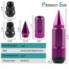 YeshineAuto M14X1.5 Spikes Lug Nuts, 24PCS Anti Theft Wheel Lug