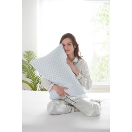 Virtu Cooling Pillows Body Size, Gel Infused Shredded Memory Foam Pillow, Adjustable for Sleeping, Breathable Washable Cool Bed Cover, 20”x54”