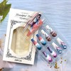 Ballet Shaped Press on Nails Long Length Flower False Nails